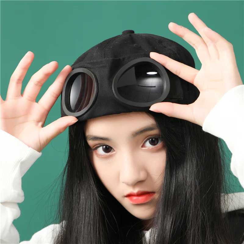 

2020 Hats for Women ,Anti-saliva /Wind Sand ,Dual Use Unisex Hat with Goggle , Super Cool Peaked Cap Man Baseball Cap women