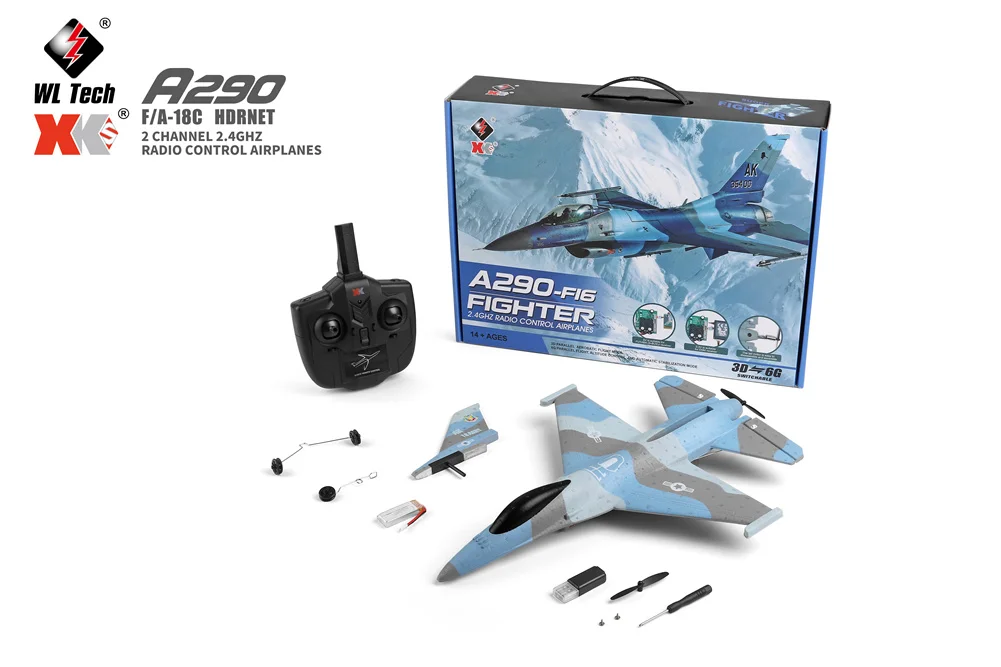 

2021 Wltoys A290 F16 Rc самолет 2,4 г 3Ch Epp планер из пеноматериала пульт дистанционного управления Радиоуправляемый летательный аппарат 3D/6G Системы бе...