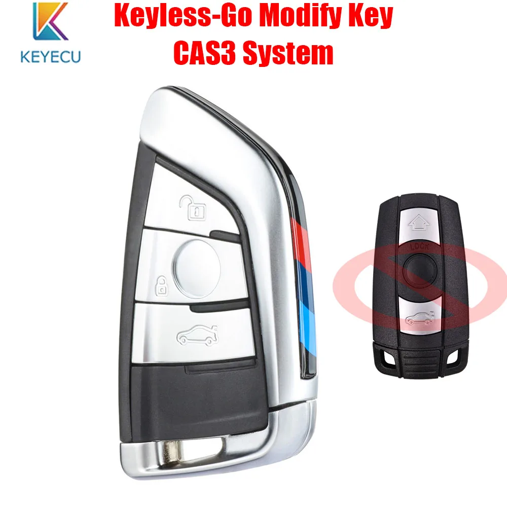KEYECU БЕСКЛЮЧЕВОЙ Go модифицировать умный дистанционный ключ 3 кнопки PCF7952 чип FOB для