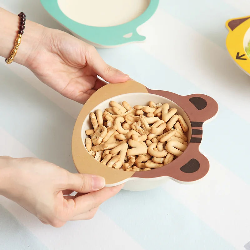 Детское блюдо для кормления из бамбукового волокна детская посуда рисовая
