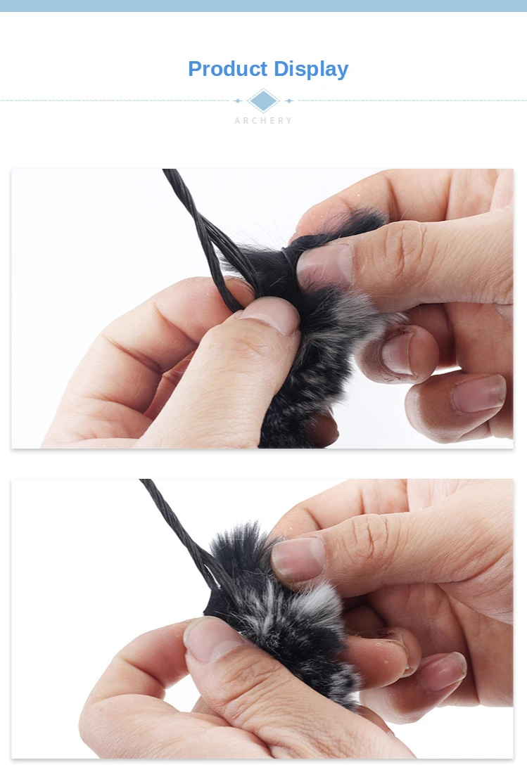 Амортизатор для стрельбы из кроличьей шерсти 2 шт./компл. серый 1x20 см стабилизатор