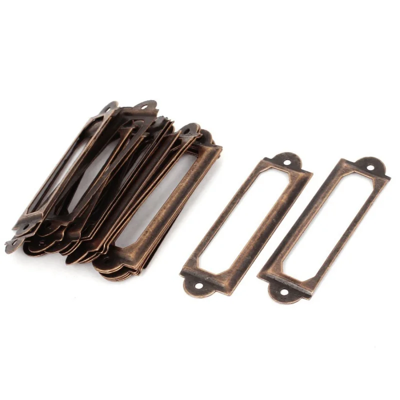 Library Desk Tag Holder 60x17mm File Drawer Label Copper 20 PCS | Обустройство дома