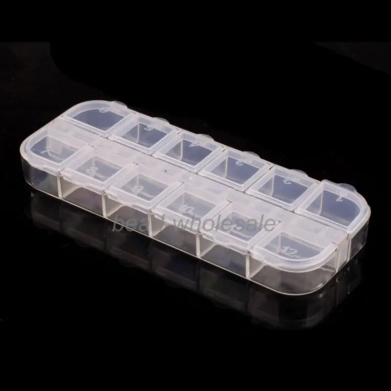 12 Сетка слот инструмент ювелирные изделия бусины Органайзер коробка