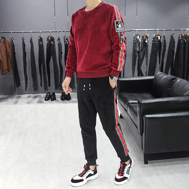 Тренировочный мужской спортивный костюм Mannen осенние толстовки с капюшоном +