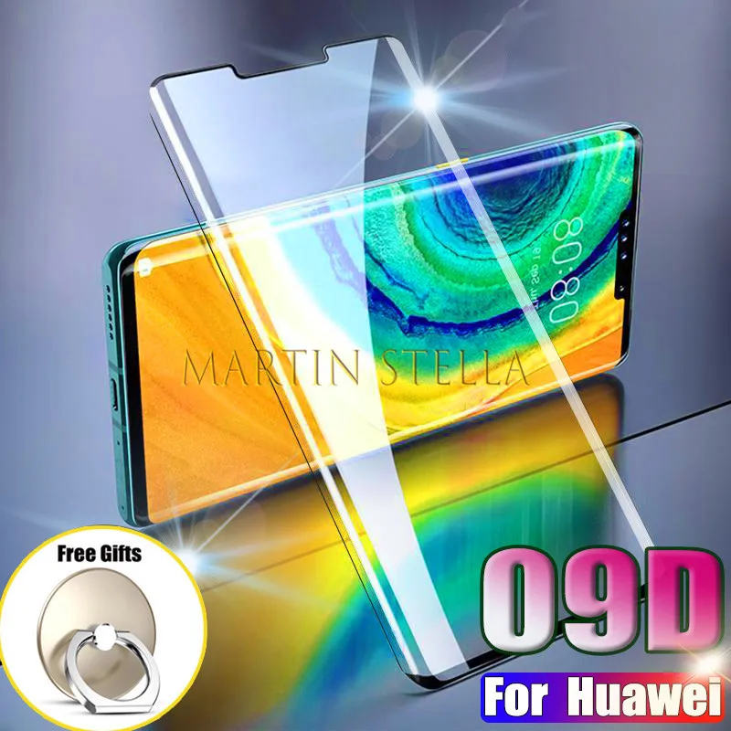

Закаленное стекло 9D с полным покрытием для Huawei Mate 30 Pro 20 Lite, пленка для экрана Huawei P20 Lite, P30, P40 Pro Plus, 10H, стеклянная пленка
