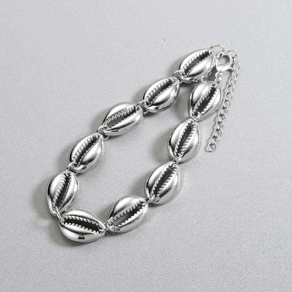 Женский браслет из ракушек Todorova золотистый богемный модный пляжный натуральных