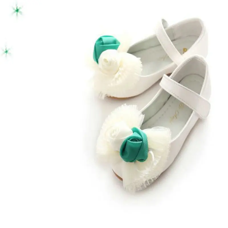 Детская одежда принцессы с бантом и цветочным рисунком для девочек сандалии