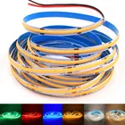 Высокая плотность Светодиодные ленты 12V 24V Высокое Яркость гибкие светодиодные ленты 384 светодиодовm COB светодиодный светильник полосы затемнения линейный светодиодный светильник с 0,5 м-5 м