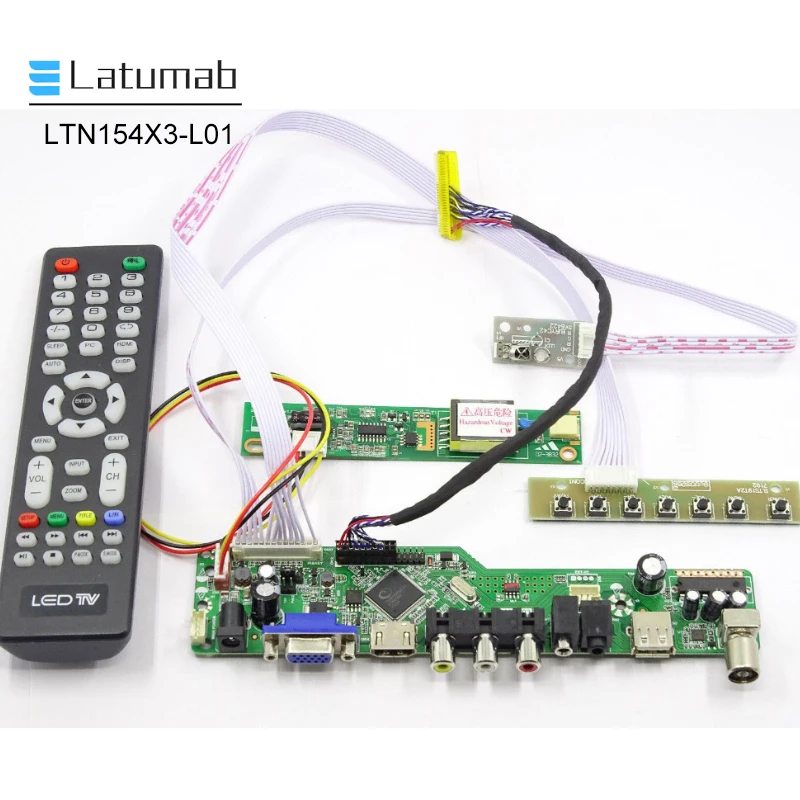 Светодиодный ЖК-экран Latumab LTN154X3-L01 ТВ + HDMI VGA USB контроллер плата драйвера