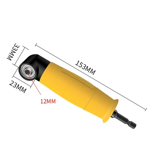 Угловой удлинитель 90 градусов, правый удлинитель, отвертка с хвостовиком для сверления, магнитный шестигранный удлинитель 1/4 дюйма, гнездо для шестигранной дрели