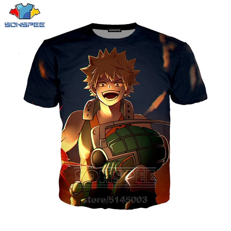 8 My Hero Academy футболка для мужчин женщин Аниме Толстовка 3D принт Bakugou кацуки все могли короткий рукав хип хоп Топ пуловер C001-04 - Цвет: 8