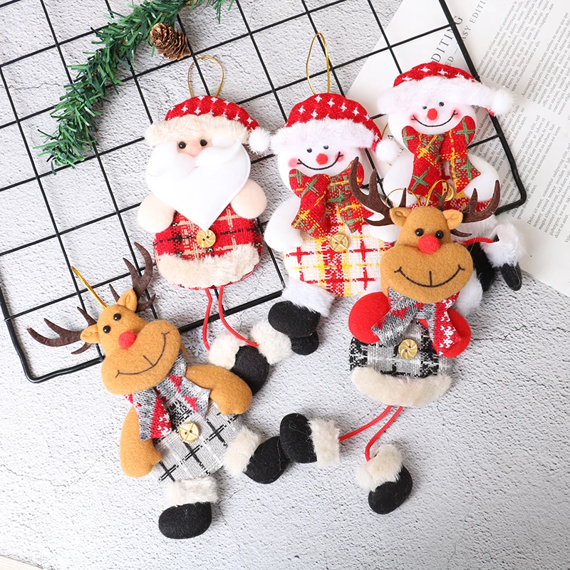 1pc Christmas Long Leg Santa Clause Snowman Elk Ornament Tree Hang Pendant Kids Toy Decor for Home | Дом и сад