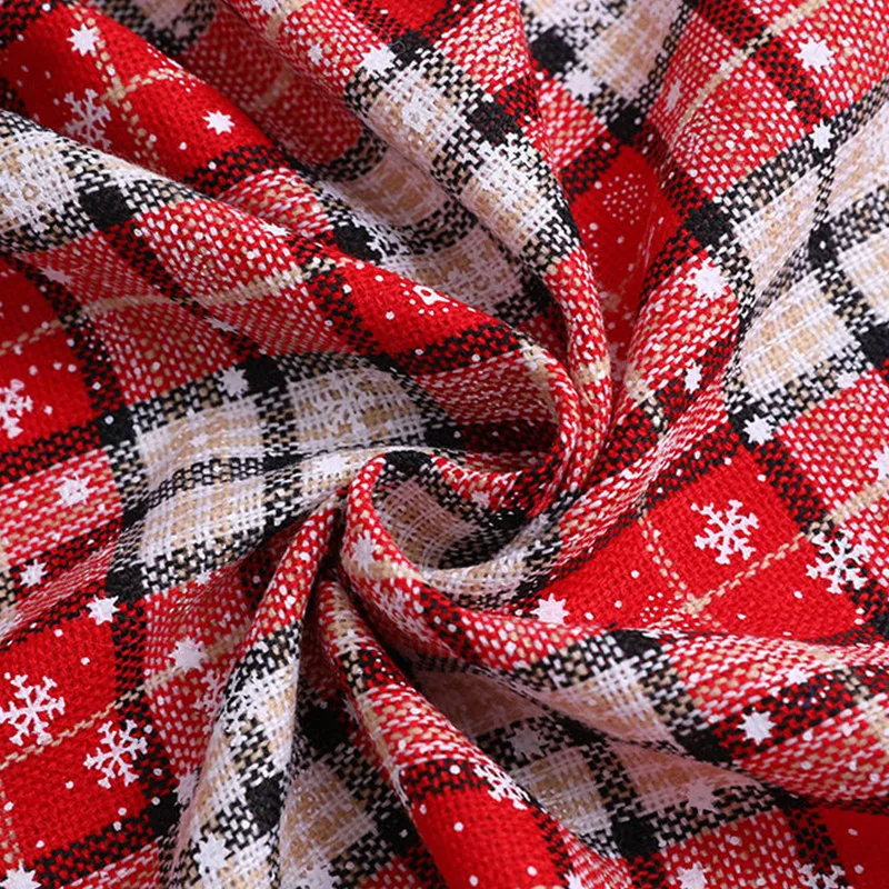 Полиэфирная акриловая кашемировая пряжа окрашенная в клетку Рождественская