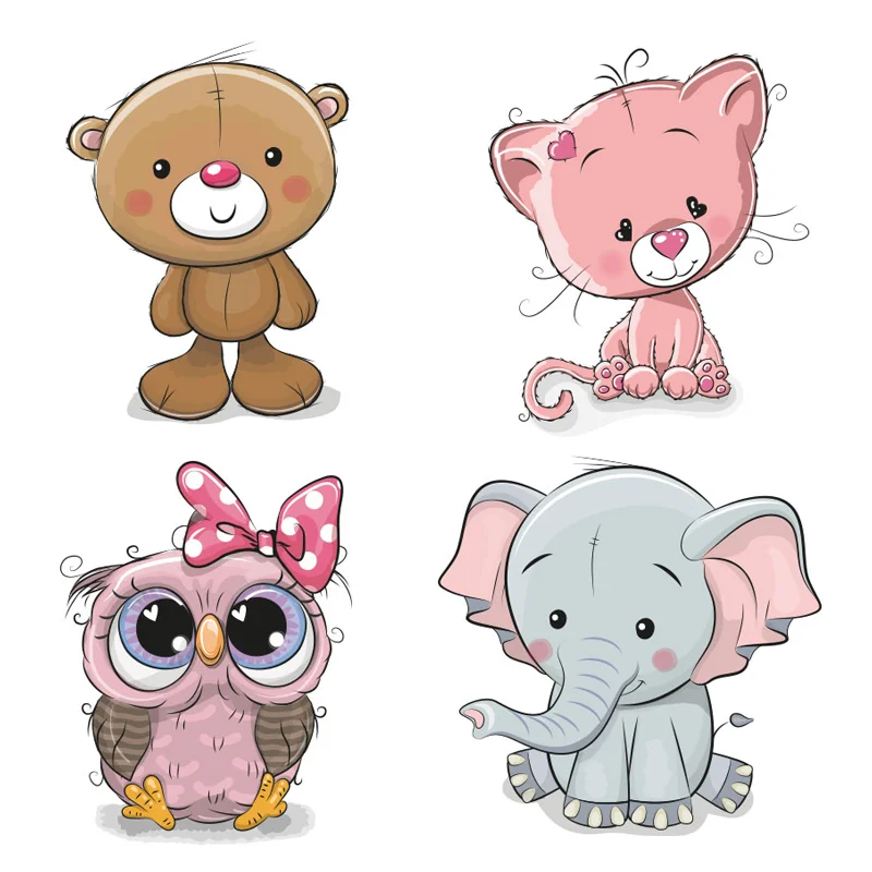 ZOTOONE вырезать мультфильм животных наклейки для железной передачи одежды DIY