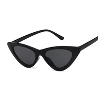 vintage black cat eye sunglasses women triangular cateye design ladies sunglasses colorful ocean lens cute sexy mirror glasses