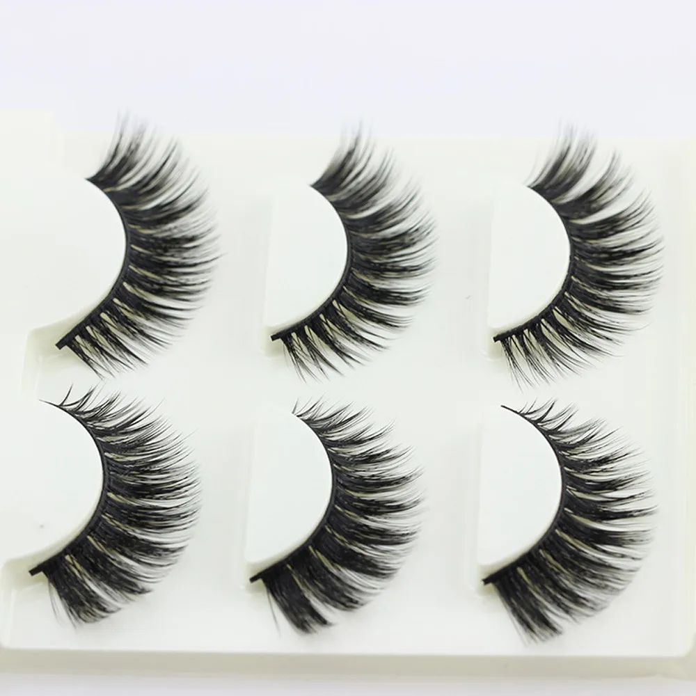 3 пары накладных ресниц натуральные Толстые Длинные Накладные ресницы магнитные