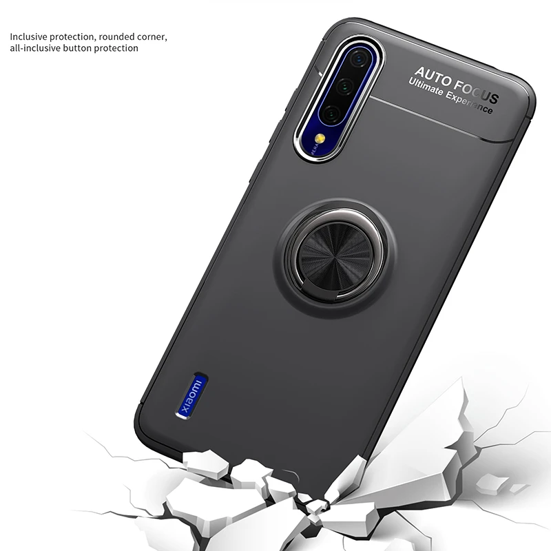 MAKAVO для Xiaomi Mi A3 чехол с кольцом-держателем Мягкий силиконовый матовый чехол-накладка для Xiaomi Mi A3 чехол для телефона s