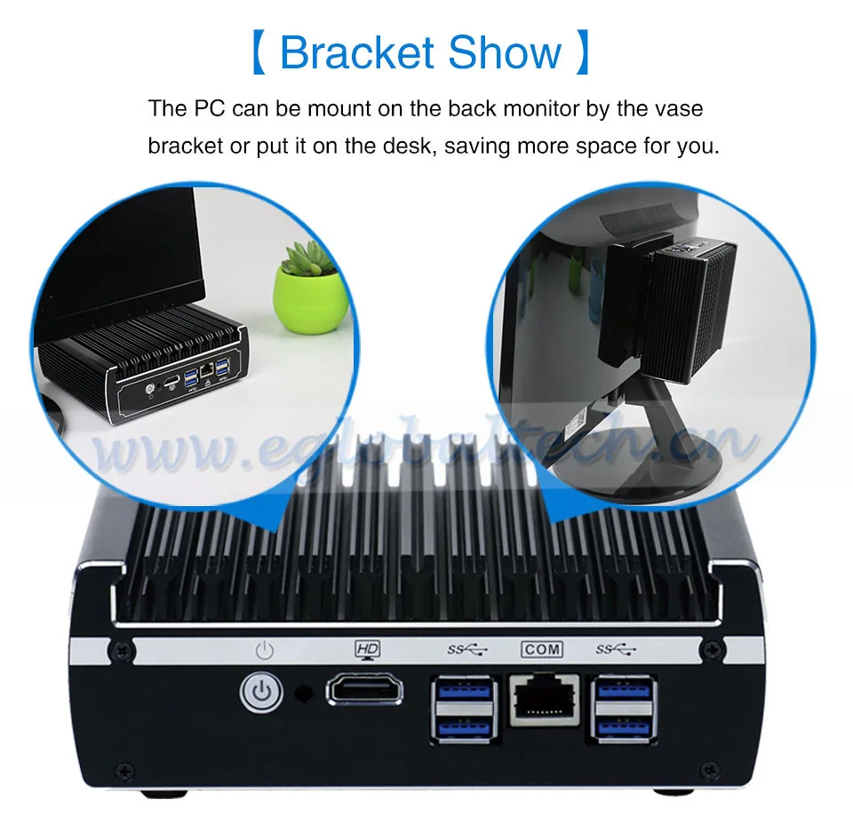 Мини ПК Pfsense 6 * Intel 1000M LAN Core i3 7100U I5 7200U Celeron 3855U|Мини ПК| |
