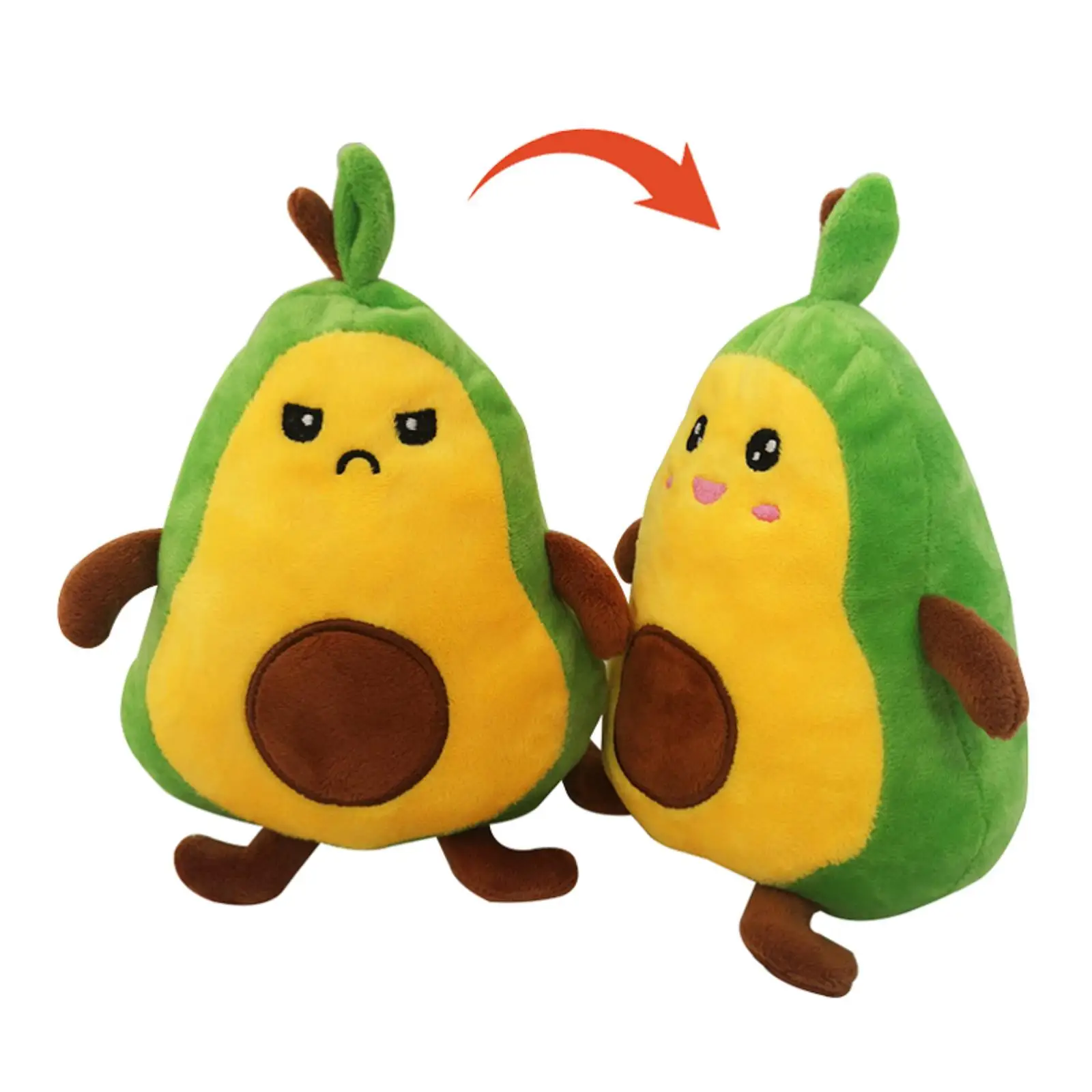

Plush Doll, Avocado-Shaped Simulations Toys Reversible Stuffed Toys Desktop Decor for Kids Adults, Green