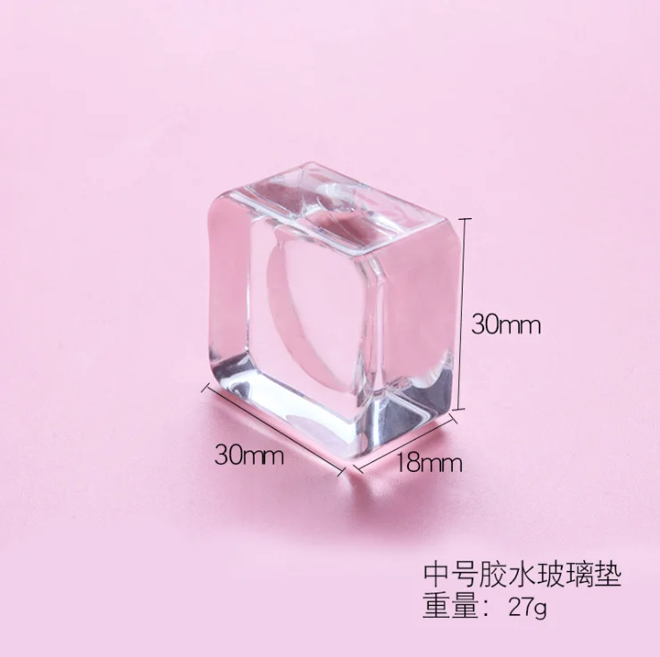

100pcs Square Crystal Glass Gasket False Eyelash Stand Glue Pad 4 Size Glue Holder Eyelashes Adhesive Pallet Makeup Tool hot