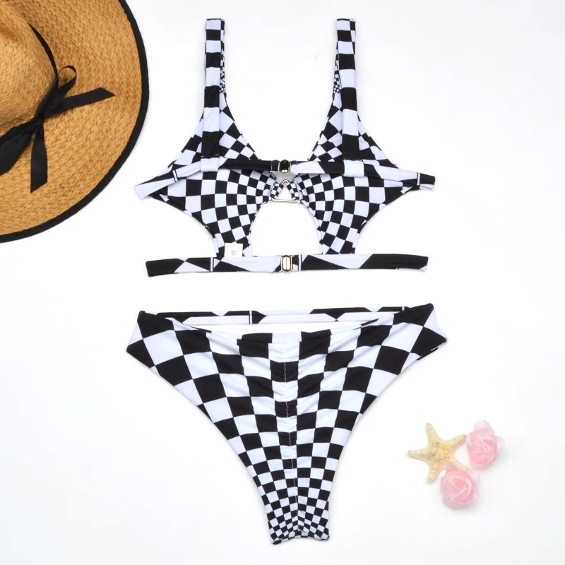 

High Waist Bikini 2021 Sexy Women Swimsuit Swimwear Female Leopard Bandage Thong Brazilian Bikini Set Biquini Bathing Suit