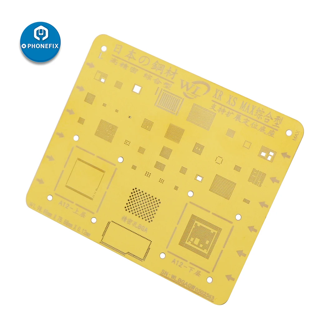 Не черно-золотистый Φ Оловянная сетка для телефона 12 11 XS MAX XR X 8 8P 7 6P 6S шаблон пайки