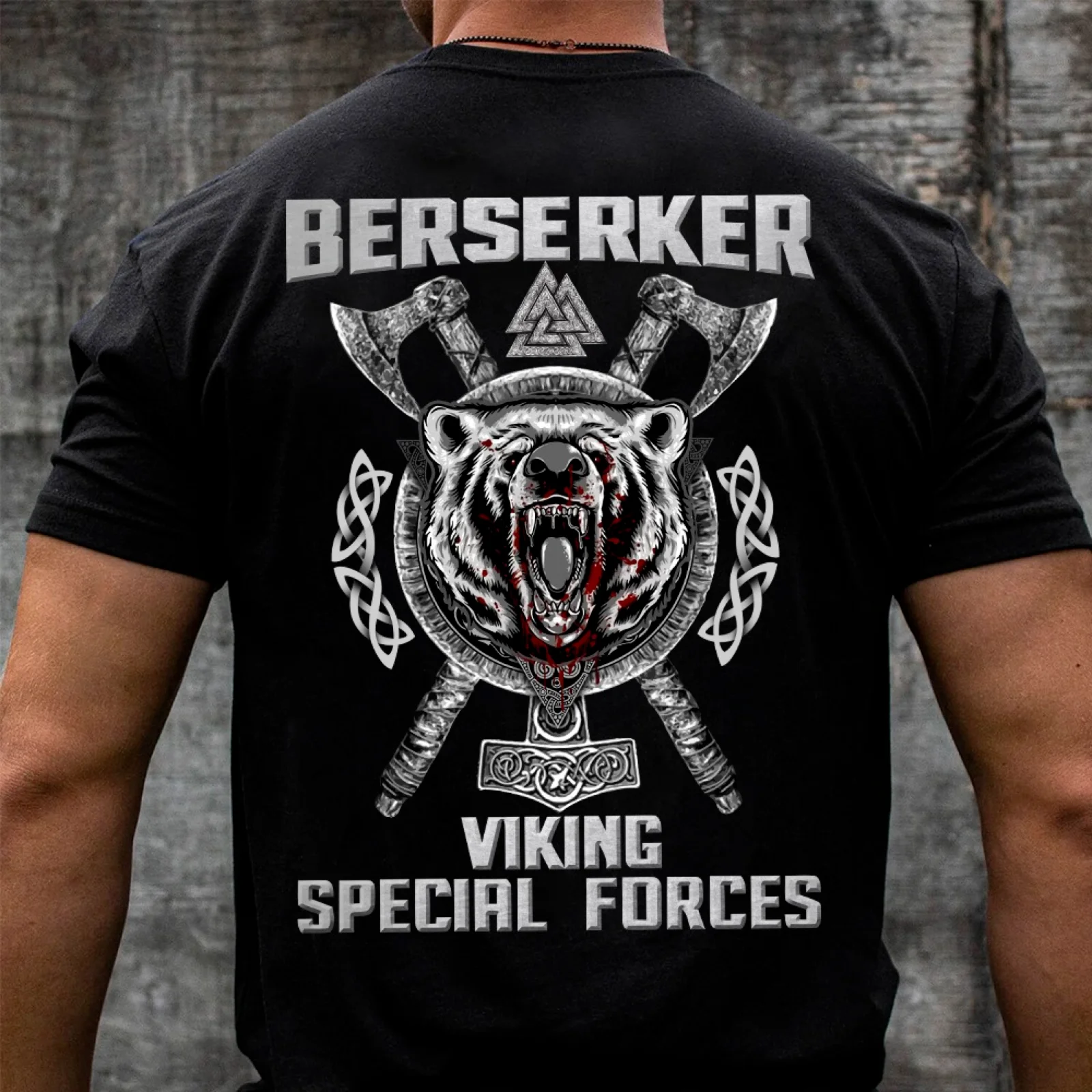 T-Shirt unica Berserker Viking Special Forces Bear Rune. Estate cotone o-collo manica corta Mens T Shirt nuovo S-3XL