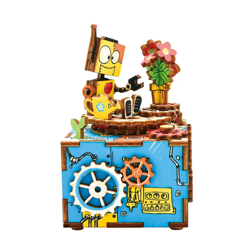 AM305 Robotime 24 типов DIY деревянная музыкальная шкатулка карусель домашний декор на день рождения Пасхальный подарок для подруги для женщин дропшиппинг - Цвет: AM305