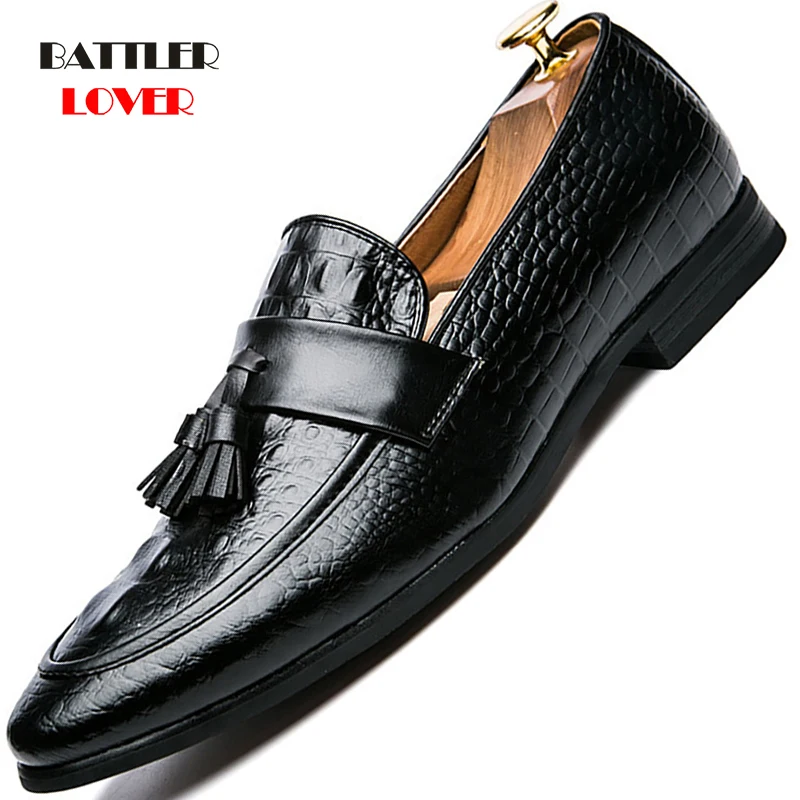 

Casual Leather Shoes Brand Moccasin Oxfords Driving Loafers For Men 2021 Moccasins Dress Shoes Male New Italian Tassel Footwear