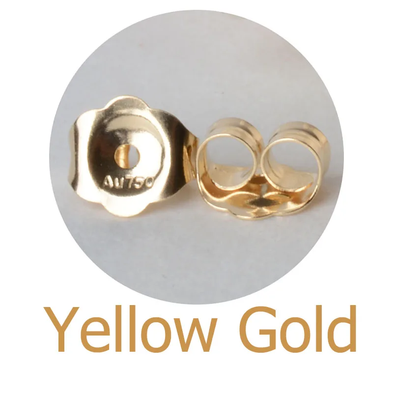 Yellow Gold AU750 18 k Золотая серьга, Твердые 18 карат золотые серьги для ювелирных изделий принадлежности для поделок своими руками аксессуары Поставка - Цвет: Yellow Gold