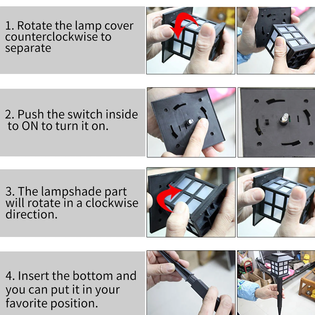 Классический Светодиодный светильник для газона уличный садовый на солнечной