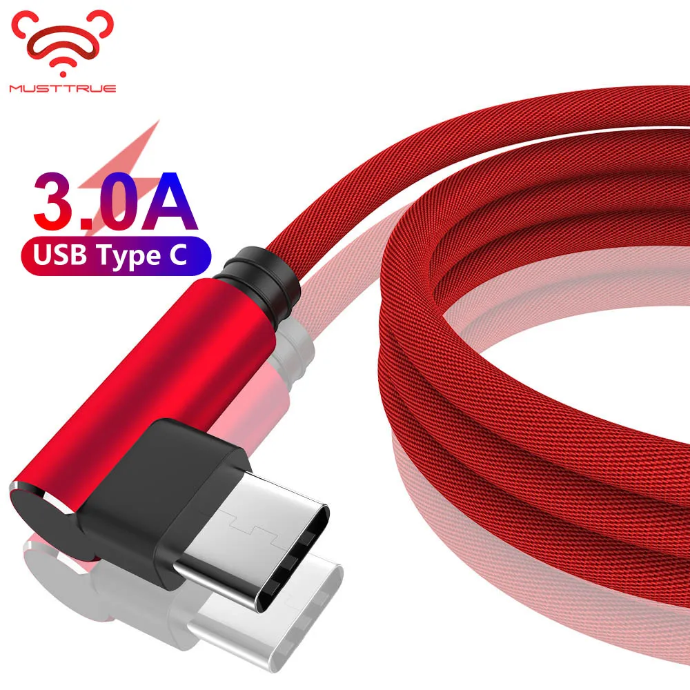 Usb-кабель Type-C l-образной формы 0 25-3 м для Samsung S9 S8 Huawei Xiaomi Redmi note 7 кабель быстрой
