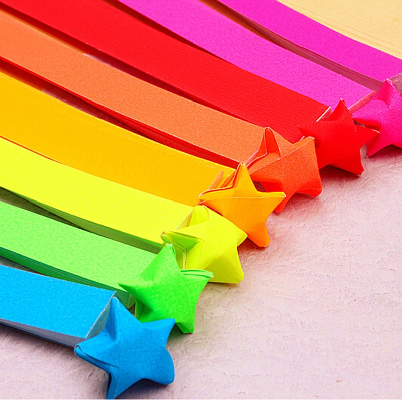 

Оригами Счастливая звезда бумажные полоски складные бумажные ленты цвета