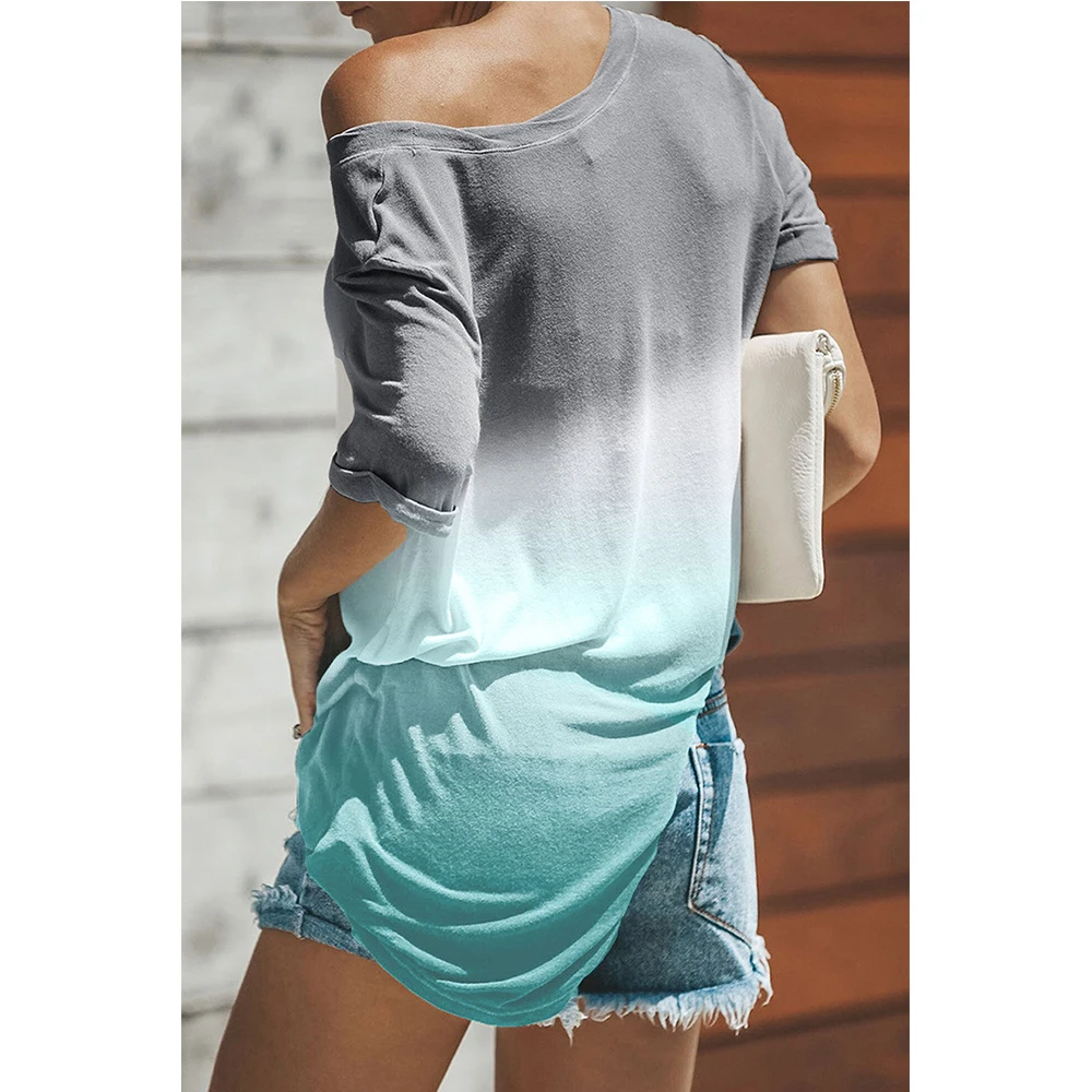 Женская футболка с круглым вырезом Повседневная Свободная коротким рукавом