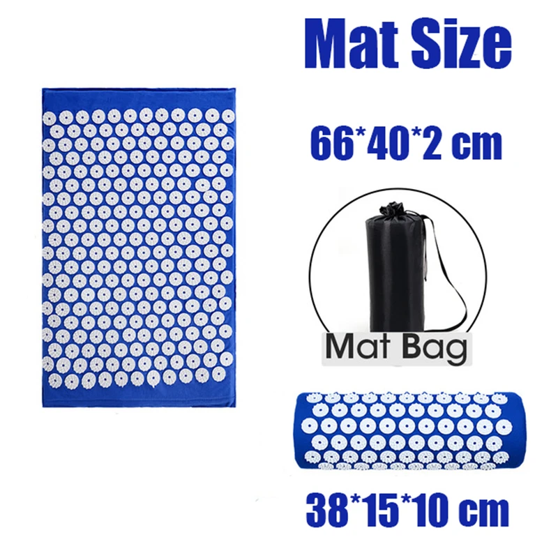 

Acupressure Mat Yoga Massage Cushion Pillow Set Full Body Neck And Back Massager Pad With Needles Kuznetsov's Applicator Fitness