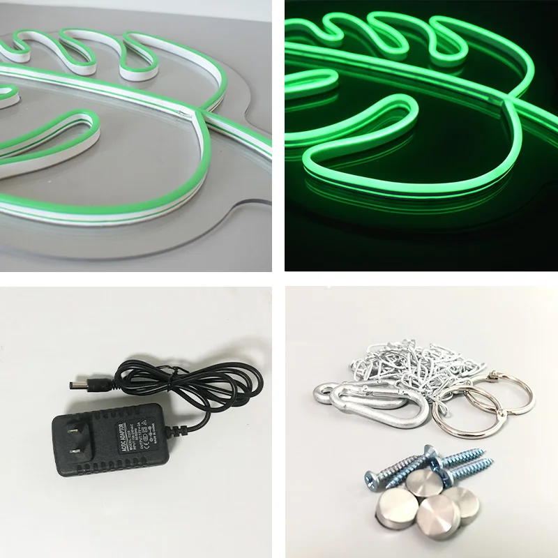 

Custom Led Flex Neon Sign Leaves Art Bar Pub Club Wall Hanging Flexible Decoration For Room Wedding