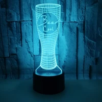 creative beer mug shape 3d colorful usb home children creative table lamp holiday gift table lamp children gift