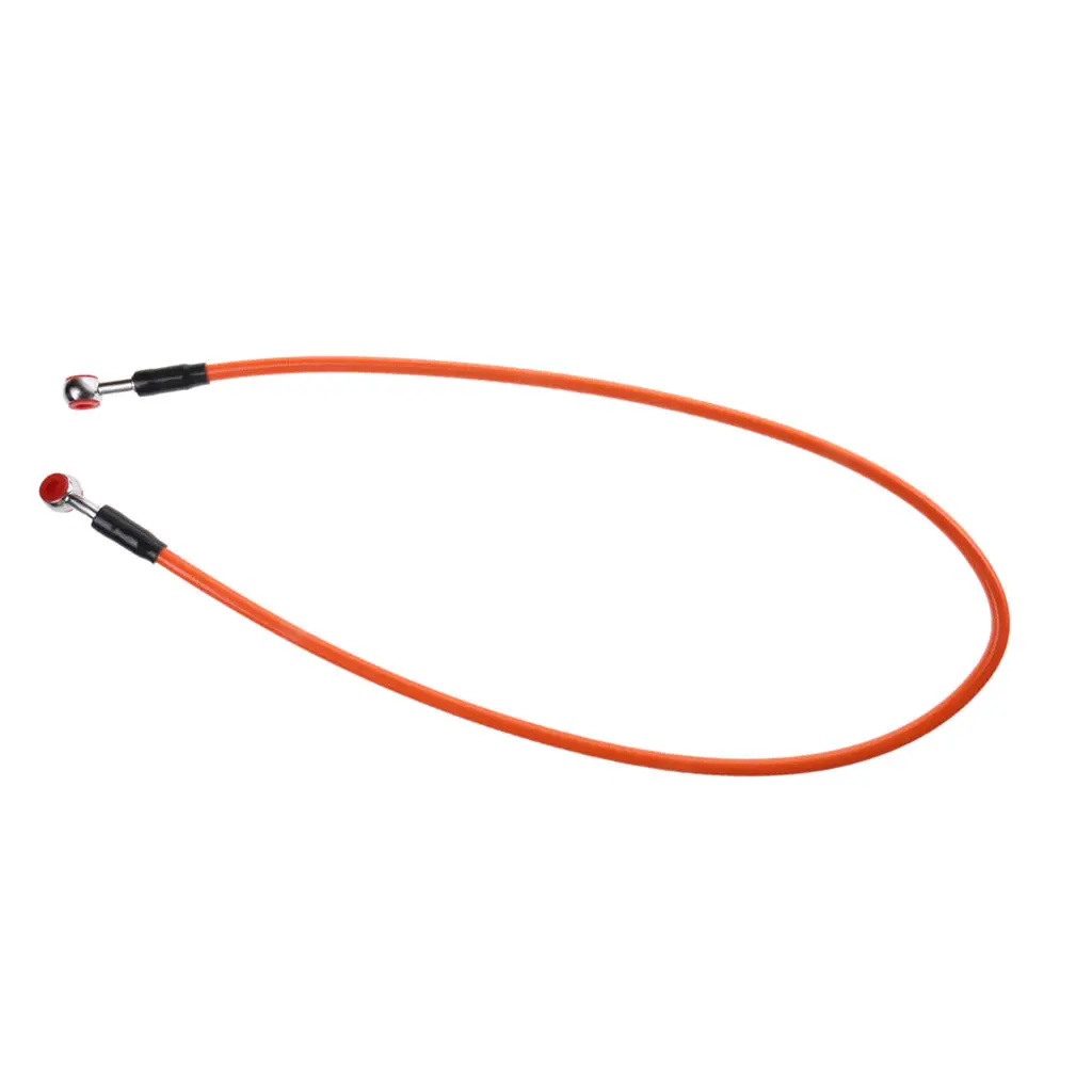 

90cm Motorcycle ATV Scooter Stainless Steel Oil Line Front Brake Hose Orange