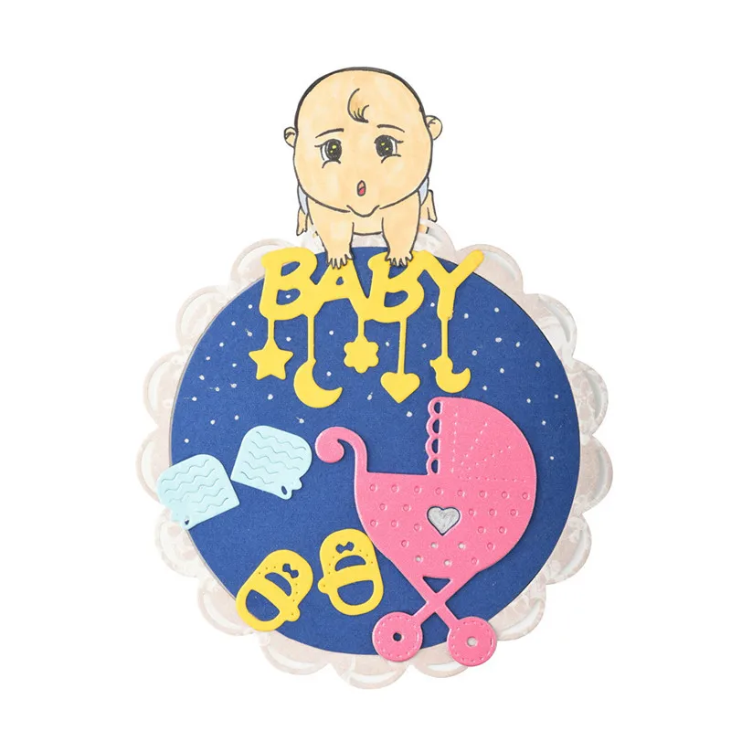 Металлические Вырубные штампы YaMinSanNiO 2019 детская коляска с мешками и краном для