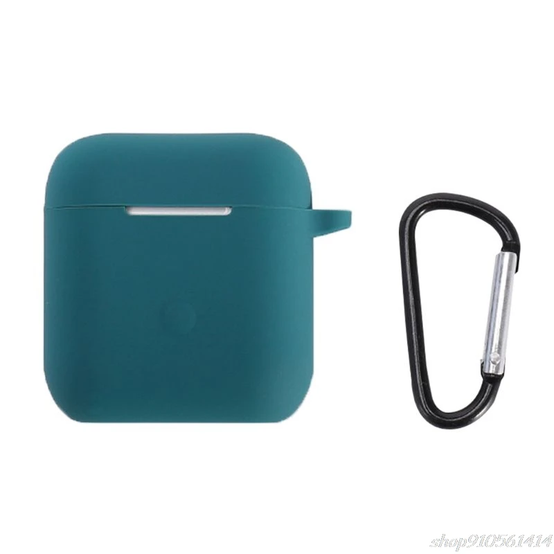 Противоударный пылезащитный силиконовый чехол с карабином для QCY T8 беспроводной