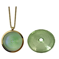 quantum alpha spin glass pendant necklace with energy bio disc
