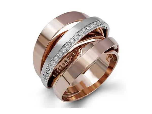 

18K Rose Gold Lrregular 1 Carat Diamond Ring for Women Anillos bague Wedding Bizuteria Jewelry bijoux femme anel gold ring bague