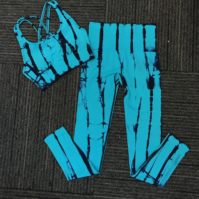 

Seamless Quick-Drying Tie Dye Gym Wear High Waist Fitness Yoga Set