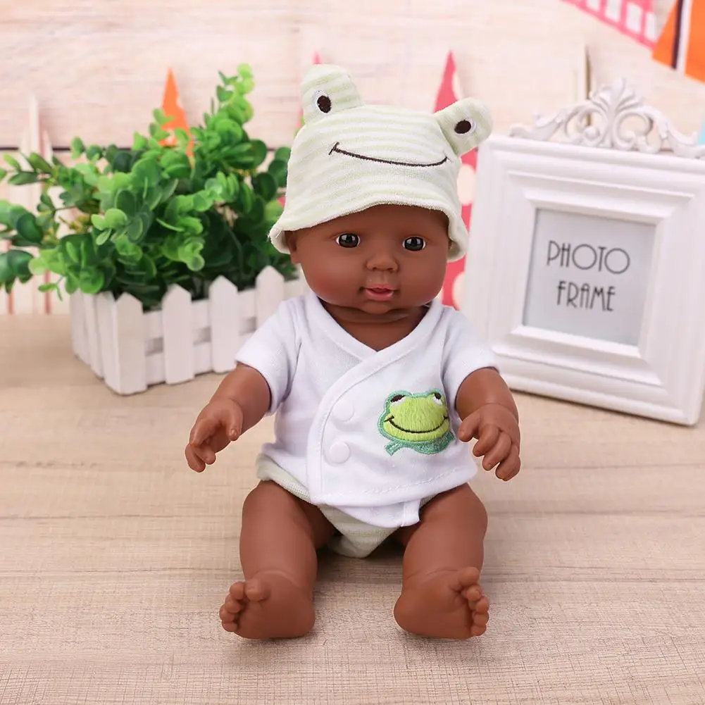 

12''30cm Newborn Reborn African Doll Baby Simulation Soft Vinyl Children CheapLifelike Toys Christmas Birthday Gifts