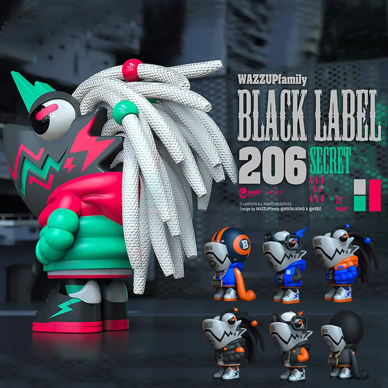 

LAMTOYS WAZZUP Family Black Label 206 Chameleon Six Generation Blind Box Series Blind Bag Toys Action Figures Collectible Toys