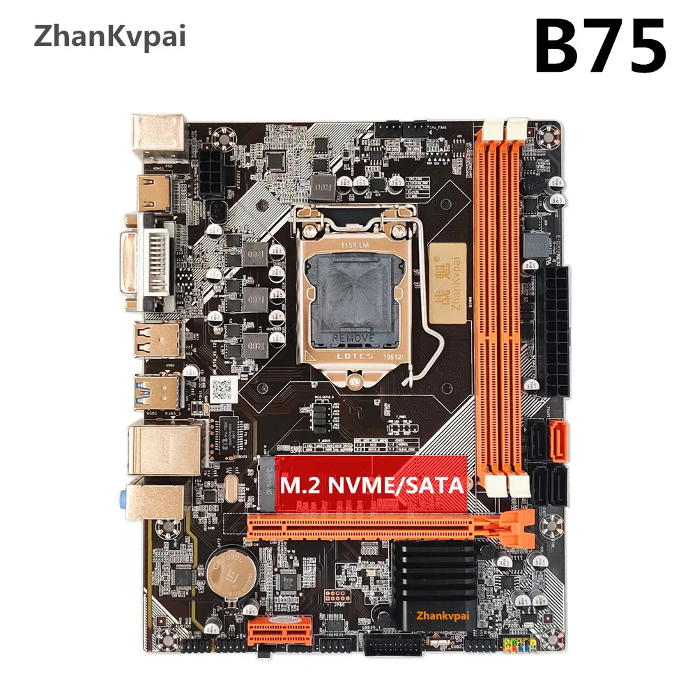 Zhankvpai B75 LGA1155 набор материнских плат с Intel Ксеон E3 1220V2 Процессор 3 1 г Настольный