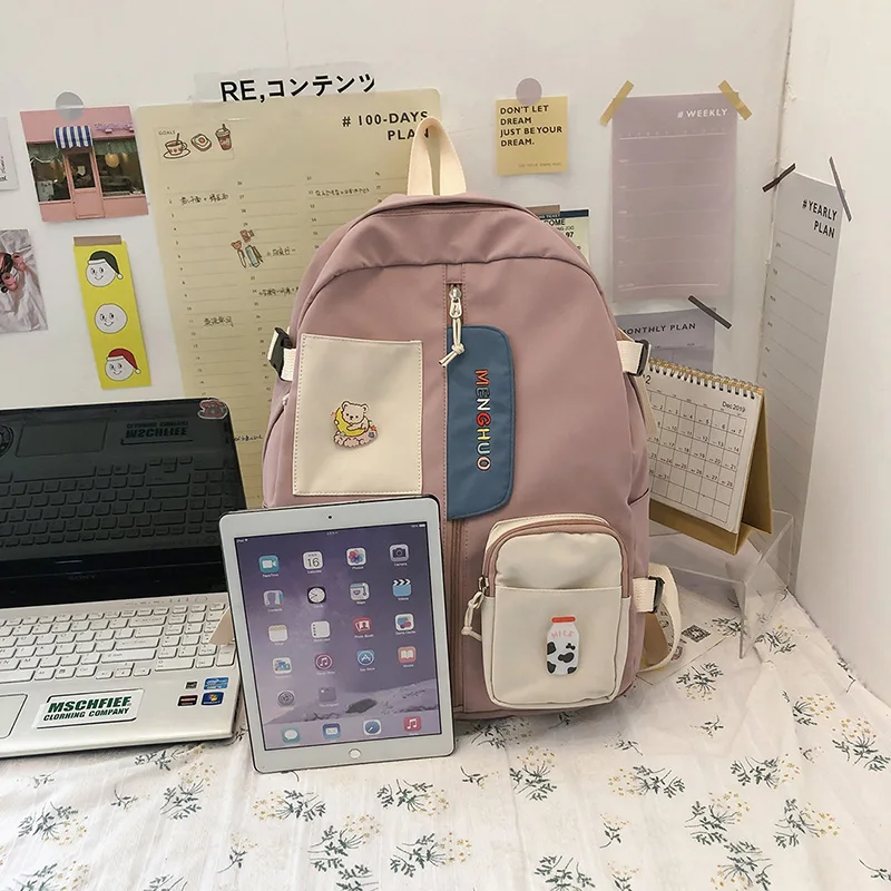 DCIMOR новый цветной женский рюкзак с вышивкой многокарманный водонепроницаемый