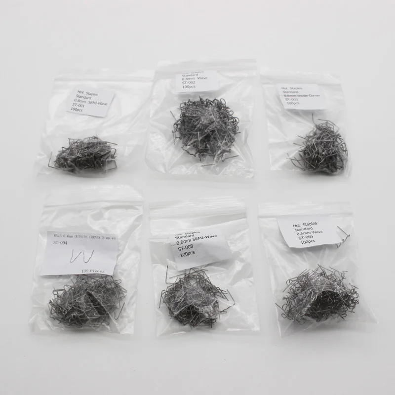 

600 Pieces Mixed 0.8mm/0.6mm Car Bumper Repair Welder Welding Wire Hot Staples for Plastic Stapler