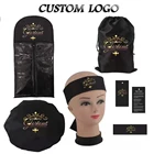 Сумка для хранения париков с логотипом на заказатласные сумкинаклейки на биркудлинные Чепчикиповязка на головунакидкашляпа