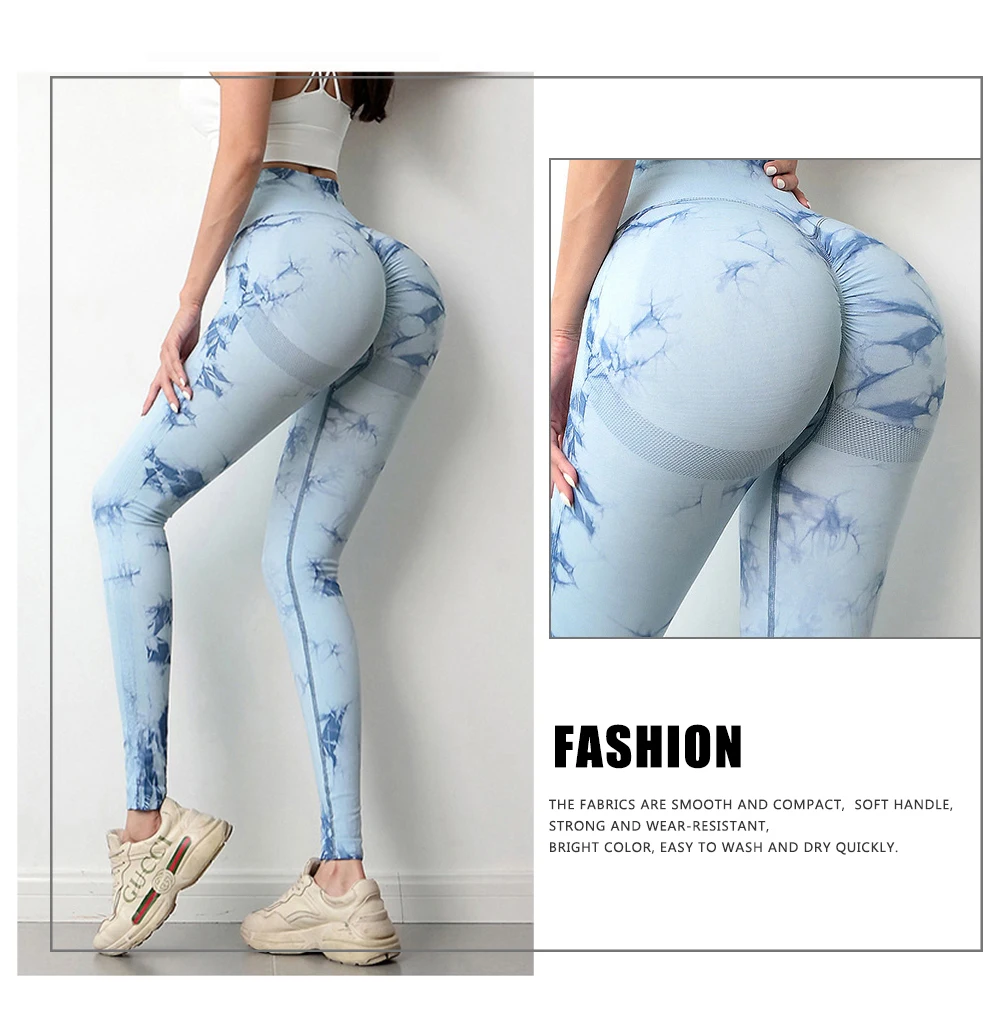 tights for women SALSPOR Tie Dye Bubble Butt Sexy Push Up Leggings High Waist Women Fitness Seamless Women Leggins Slim Gym Sport Leggings Women spanx faux leather leggings